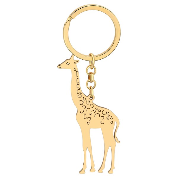 DUOWEI Cute Couple Gift Giraffe Keychain Keyring Giraffe Jewelry Backpack