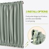 PONY DANCE Sage Green Front Dood Side Windon Curtains -