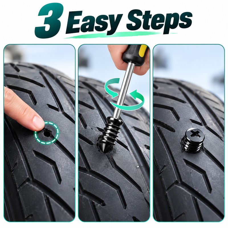 10–30 Pcs Car Tire Repair Rubber Nails – Universal Puncture
