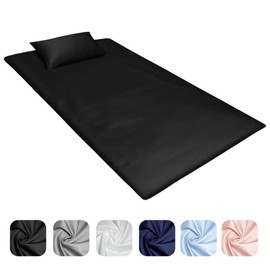 Futon Cover, Single, 100% Cotton, Sateen Weave, 300-thread count High Density Fabric, One-Touch Sheet, Extra Thick Futon Cover, Futon Cover, 9 Colors Available, Washable, Dust Mite Resistant