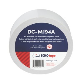 ECHOtape DC-M194A | Double-Sided Polyester Tape | Clear Thin Tape | All Weather/Cold Weather Tape | Insulation Mounting Tape | Contractor Tape | Superior Holding Power | 1.89 in x 60 yd