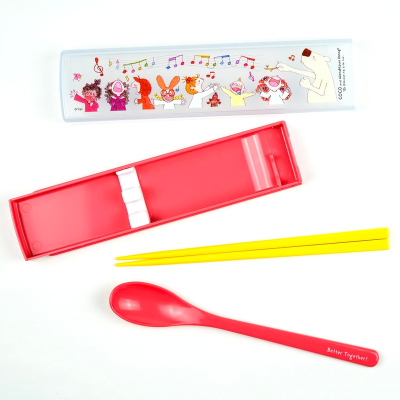 Coco-chan RYL-10776 Greeting Life Lunch Box Chopstick & Spoon Music