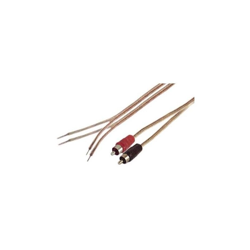 IEC 18 AWG 1-Feet Speaker Wire Pair with RCA Males