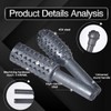 KATUR Rotary Burr Rasp Set, 5pcs 1/4'' 6mm Shank Wood
