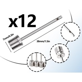 KAPSING 12 needles for inflating balls, ball pump needles, used in football, basketball, rugby etc.