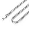 HZMAN Franco Chain for Men 3mm Stainless Steel Silver Men's