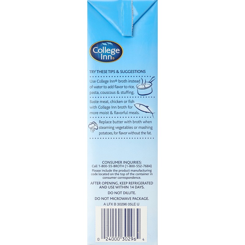 College Inn 40% Lower Sodium Chicken Broth in Aseptic Carton,