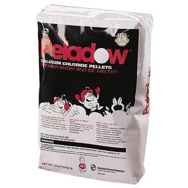 Peladow Calcium Chloride Pellets Snow and Ice Melter, 50 lb.