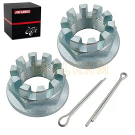 JINFANNIBI Rear Wheel Axle Nuts w/ Pin For Honda ATV Rancher 350 400 420 #90304-HM7-000