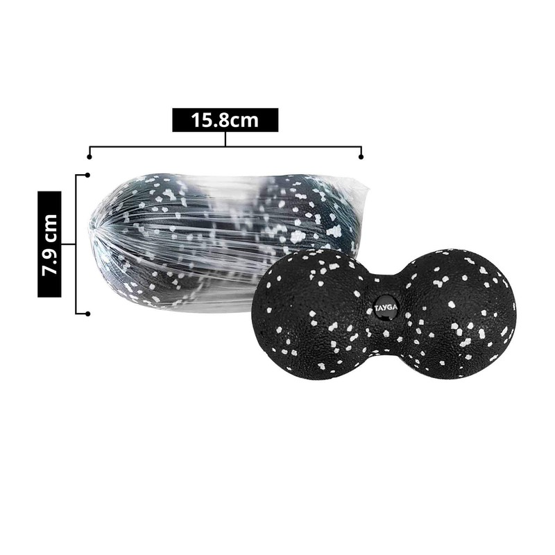 Tayga pelota doble yoga terapia para masaje tipo cacahuate