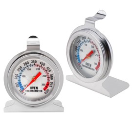 Oven Thermometer 2 Pack 50-300°C/100-600°F, for Grill Fry Chef Smoker Analog Thermometer Instant Read Stainless Steel Kitchen Cooking Tool Large Dial Display