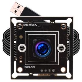 ELP Megapixel Super Mini 720p USB Camera Module Wide Angle with 120degree M7 Lens HD Digital Embedded Webcam Board for Computer USB2.0 UVC Video PC Opencv Camera Module,with 3.3ft/1m Cable for Laptop