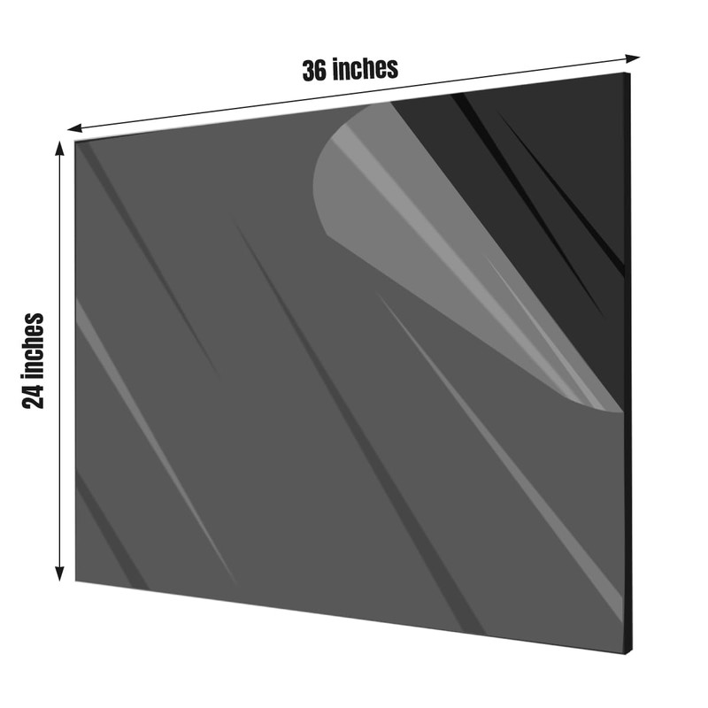 2PACK Black Acrylic Sheets 24×36×1/4‘’ Thick Plexiglass Sheets Plastic Sheet