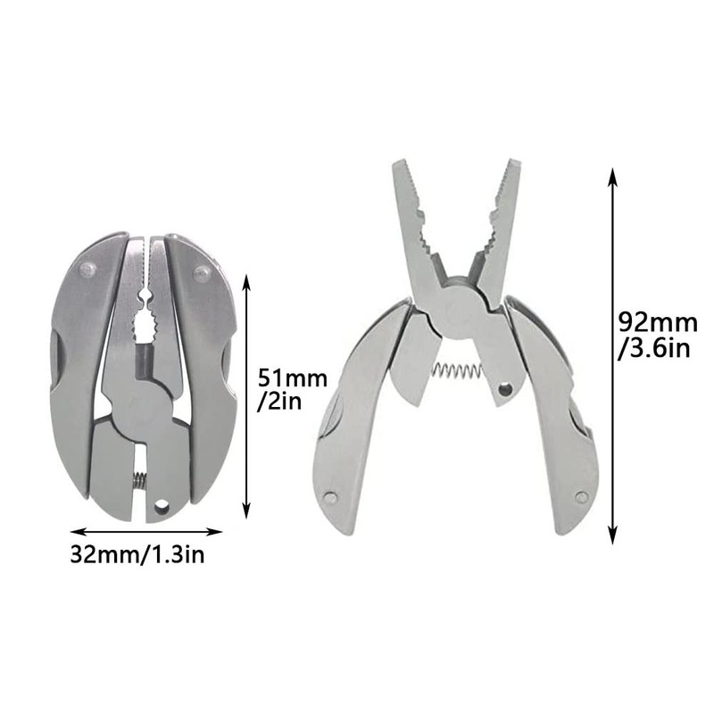 7 in 1 Multitool Tortoise Back Plier, Stainless Steel Foldable