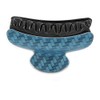 95mm Across/Large Shiny Blue Herringbone Pattern Acrylic Hair Claw/Hair Clamp
