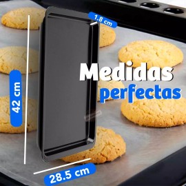 J.H. Company Molde Charola Antiadherente Reposteria Cocina Acero 10246