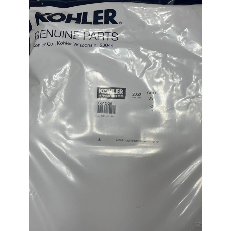 Kohler OEM Kohler Engine Motor Generator Oil Proof Hose X-612-25