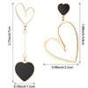 CWVHQ Asymmetric Heart Dangle Earrings Hollow Love Heart Drop Statement