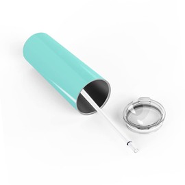 Cuptify You're the Sister I Got to Choose Skinny Tumbler with Lid and Straw Laser Engraved on Seafoam Gloss 20 oz Insulated Stainless Steel Best Friend Birthday Gift For Women