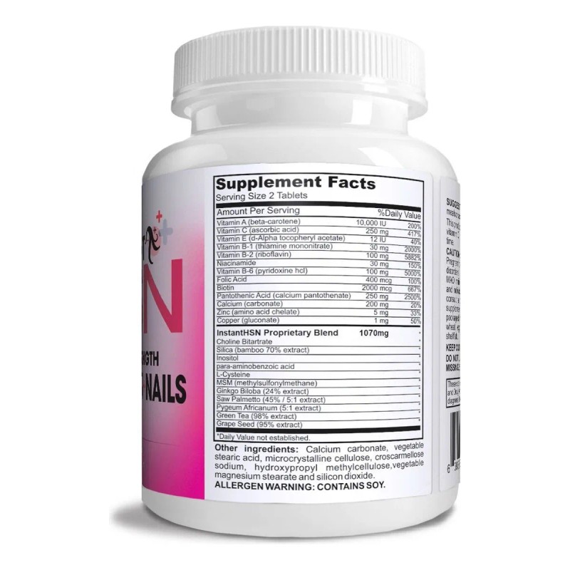 Suplemento Cabello Piel Uas Sin Sabor Instant Brands 60 Cpsulas