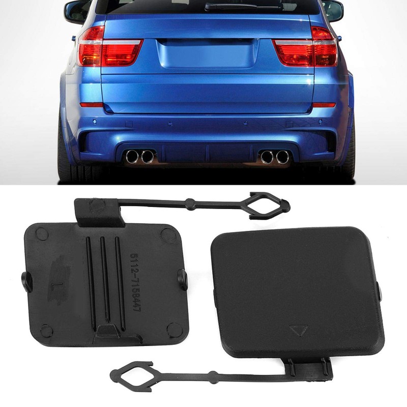 Tow Hook Cover, Duokon 1 Pair Rear Bumper Cover for