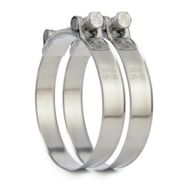 Tucool Racing 304 Stainless Steel T-Bolt Hose Clamps, Clamp Range 131-139mm for 5" Hose ID (2 Pack Hose Clamp 131-139mm (5.16" - 5.47"))