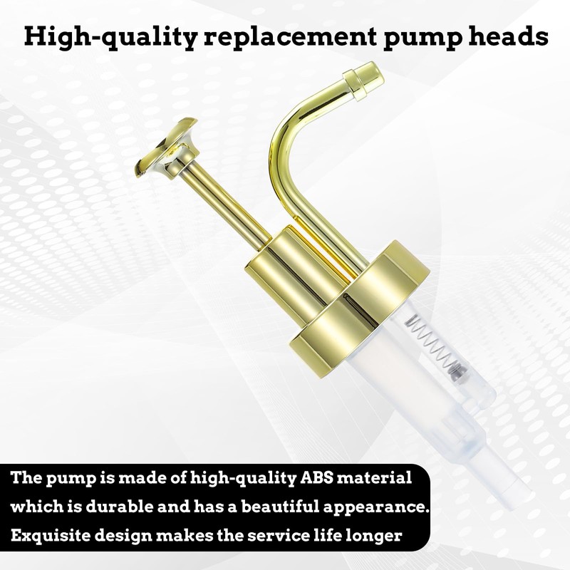 Soap and Lotion Dispenser Pump Replacement, ABS Material Gold Gloss