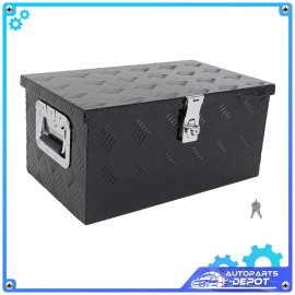 autoparts-depot 20"x12"x9.5" Aluminum Storage Tool Box For Truck Home Garage w/1x Lift Air Rod
