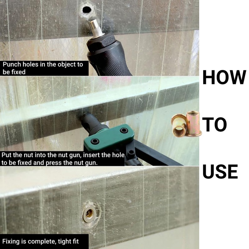 LiebeWH Juego de Tuercas Remachables Tuercas de Remache de Acero