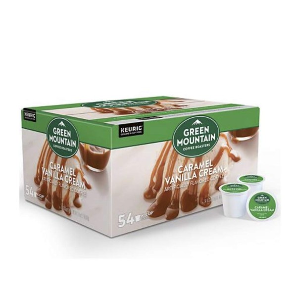 Green Mountain Coffee, Caramel Vanilla Cream (54 K-Cups) Net Wt 17.9 Oz,, ()
