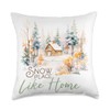 Snow place like home winter woods camping cabin forest fun