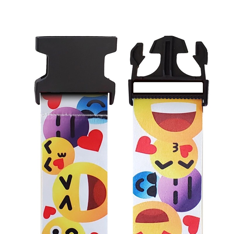 Luggage Strap Suitcase Belt Travel Bag Accessories (emoji-2pack)