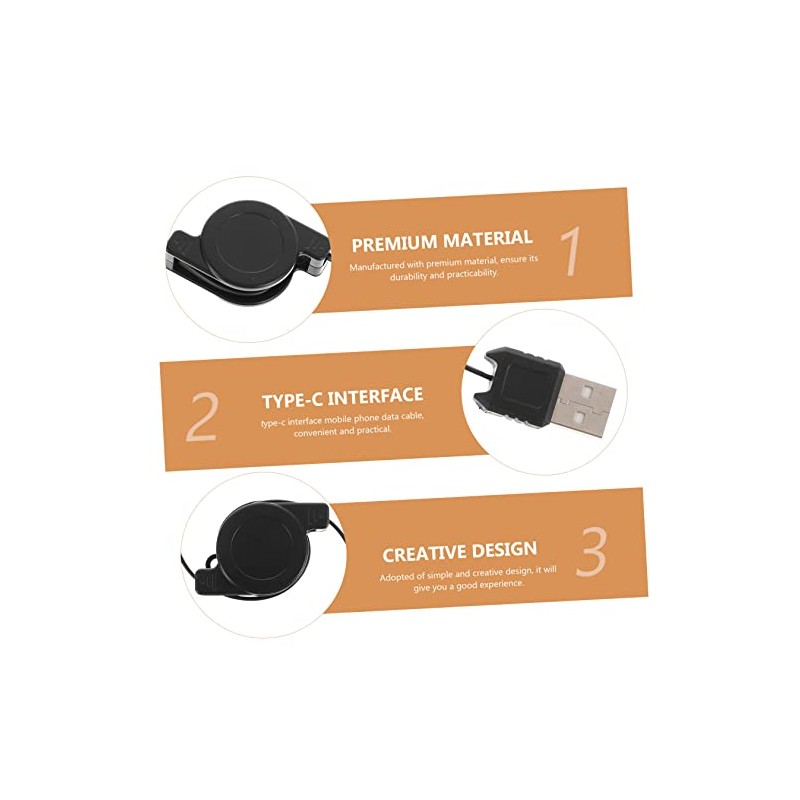 TEHAUX 2piezas Cable De Retráctil Para Teléfono Móvil Cable Flexible