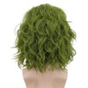 VGbeaty Adult Men Bald Short Bob Curly Dark Green Joker