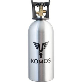 KegLand Komos CO2 Tank | Aluminum | 10 lb | Empty, Silver