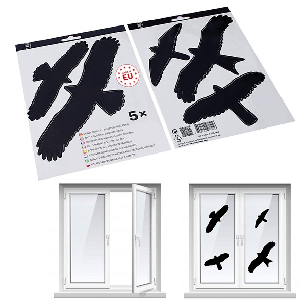 SWISSINNO1 NaturalControl 705 001 Set of 5 Bird Protection Window