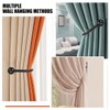 MplehDa Curtain Holdback Wall, Pack of 2 Tie Backs, Metal