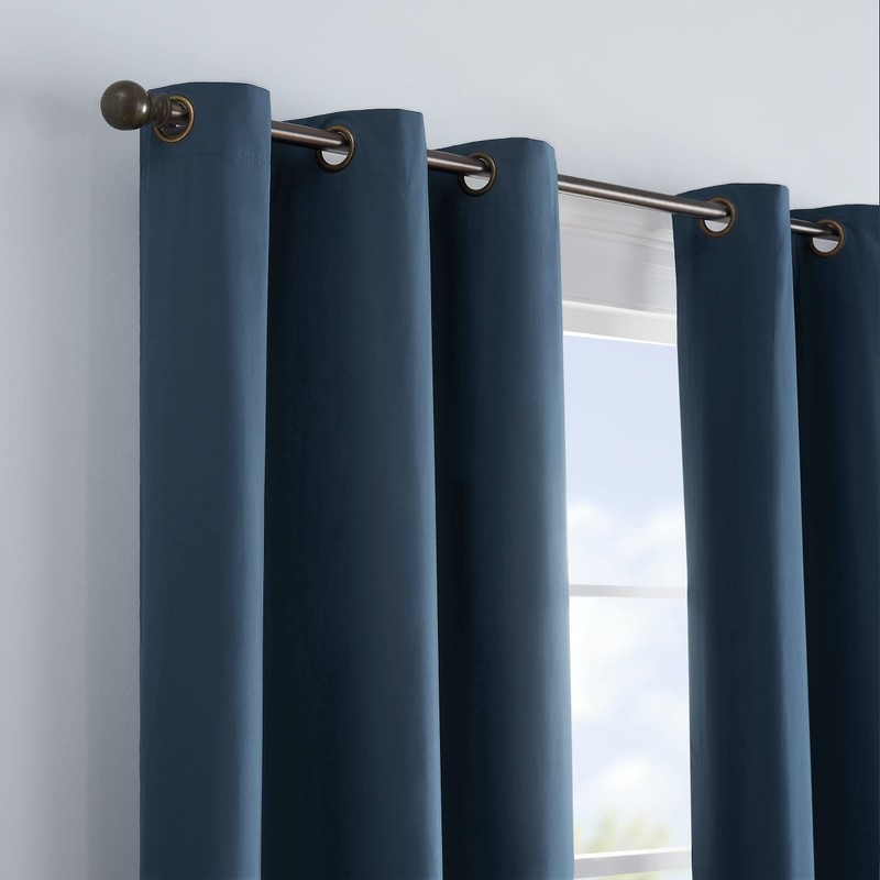 ECLIPSE Microfiber Total Privacy Blackout Thermal Grommet Window Curtain for