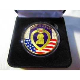 PURPLE HEART RECIPIENT Challenge Coin w/ Presentation Box