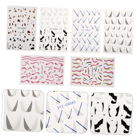 Mikinona 12 Sheets Stripes Lines Nail Art Stickers Decals for Fingernails Toenails Easy Application for DIY Nail Designs for Home Salon Use Great for Women