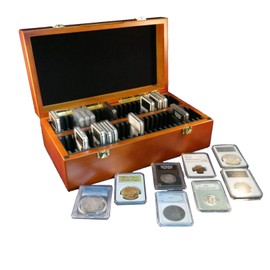 50 Certified Coin Wood Storage / Display Box PCGS / NGC / Premier / Little Bear