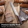 PAUDIN Bread Knife 8", Ultra Sharp Wave Edge - Forged