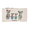 Mr. & Mrs. Panda Koala Family Two Make-Up Bag, White,
