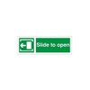 Slide To Open Arrow Left Door Sign 300mm x 100mm