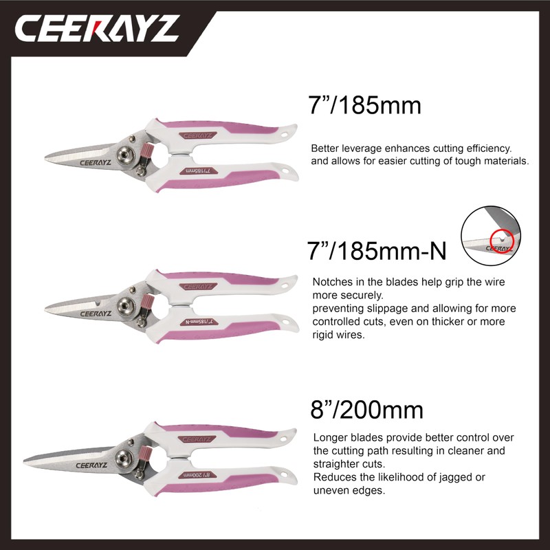 CEERAYZ 200mm Scissors All Purpose Heavy Duty, Garden Shears, Scissors
