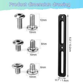 2 Bike Bottle Cage Adapter Kit,Bicycle Mounting Base Adjustable Bottle Mount Bracket Adapter，12pcs Screws and with 2 Hex Wrench