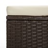 vidaXL Ottoman with Cushion - Sturdy and Durable Poly Rattan
