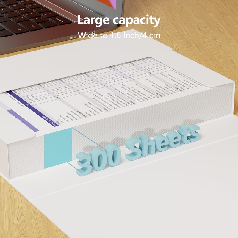 JiaWei A4 Storage File Boxes, White Archives Cases with Lid,