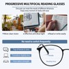Myfeasy Photochromic Multifocal Progressive Reading Glasses Anti Blue Light Women's