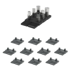 StealthMounts Drawer Hive ¼ Socket Holder – 10 Pack | Modular Drawer Tool Organiser | Injection-Moulded TPE | Made in the UK